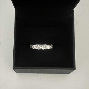 2ct real earth mined diamond half eternity anniversary band
